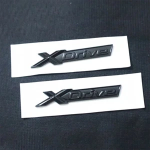 2x Glossy XDrive Black Plastic Decal Badge Sticker Emblem Vehicle Sports Limited - Foto 1 di 19