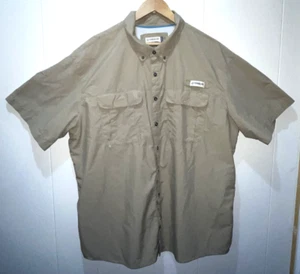 Magellan Mens Fish Gear Shirt Laguna Madre Relaxed Fit Moisture Wicking 3XL Tan - Picture 1 of 14