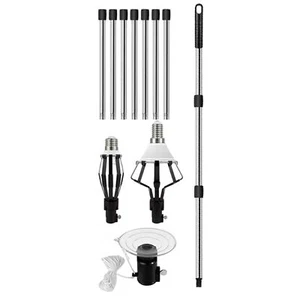 1 Set Bulb Changer High Ceiling Light Bulb Changer Bulb Changing Tool With Pole - Picture 1 of 12