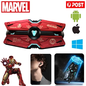 Marvel Iron Man Wireless Earphones Bluetooth Headphone Game Headset Earbuds HIFI - Photo 1 sur 12