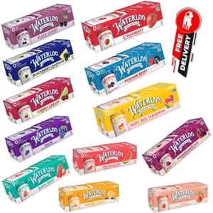 Agua con gas Waterloo, sandía sabor natural 12 fl oz latas paquete de 12 - Imagen 1 de 40