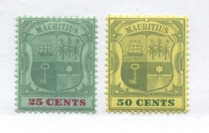 Mauritius QV 1895 25 cents and 50 cents mint o.g. hinged - Picture 1 of 1