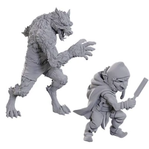 Critical Role Unpainted Miniatures: Chetney Pock O'Pea & Werewolf New - Picture 1 of 1