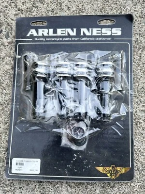 Kits de cubierta de varilla de empuje calibre 10 Arlen Ness negro #03-633 Foto 1 de 4