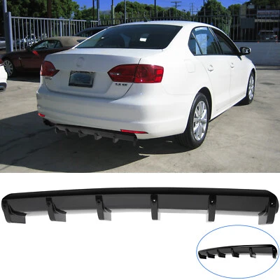 Alerón labial difusor parachoques trasero negro brillante para Volkswagen VW Jetta GLI SE Foto 1 de 4
