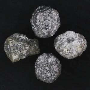 Diamanti naturali sfusi non tagliati 4,68 CT lotto 4 pezzi grezzi veri da 5 a 6 mm diamanti - Foto 1 di 8