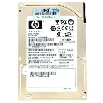 Festplatte HP  DG072ABAB3 72 GB SAS 2.5" Zoll 431954-002 - Bild 1 von 4