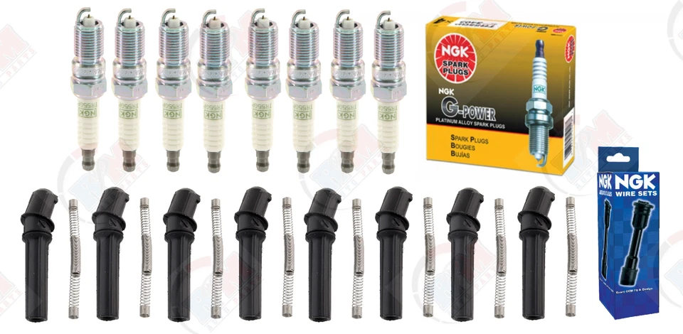 Kit de bujías y botas de bobina NGK PLATINUM para Ford Mustang E150 F150 4,6 L 5,4 L Foto 1 de 4