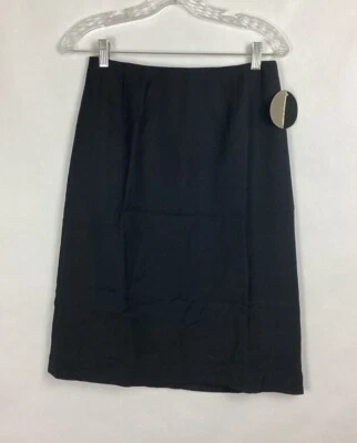 Falda Valerie Stevens Negra Completamente Forrada Lana Línea A 28x24.5 Talla 6 Nueva Foto 1 de 4