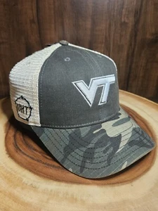 Virginia Tech Hokies Top Of The World OHT Camo Trucker Snapback Adjustable Hat - Picture 1 of 10