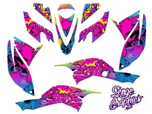 2008-2012 TRX 400 ZANY Pink Senge Graphics Kit Compatible with Honda - Foto 1 di 7