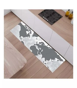 Alfombra Mapa Mundial para La Cocina, PVC Con Impresión Superior Mapas , - Imagen 1 de 24