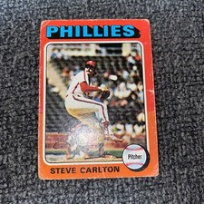 1975 Topps MINI Steve Carlton # 185 Baseball Card, Phillies A6