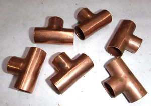 ACCESORIOS DE PLOMERÍA DE COBRE 1/2" CAMISETA C x C x C paquete de 6 o243-20 - Imagen 1 de 2