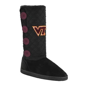 VIRGINIA TECH HOKIES Brand New Slippers Comfort Boots Game Day Womens Sz 9 10 - Picture 1 of 9