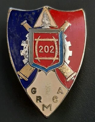Insigne Badge 202° GRMCA FFA Allemagne 2° CA Groupe Réparation Matériel ORIGINAL - Photo 1/2