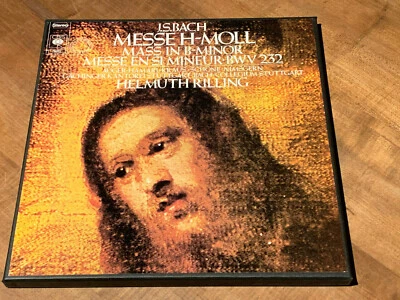 Bach Mass in B minor HELMUTH RILLING JULIA HAMARI CBS 3LP BOX 79307 NM Like New - Image 1 of 4