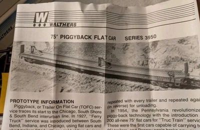 Walther HO ATTX TOFC 75' Flat Car Kit  932-3958  NOS - Image 1 of 3