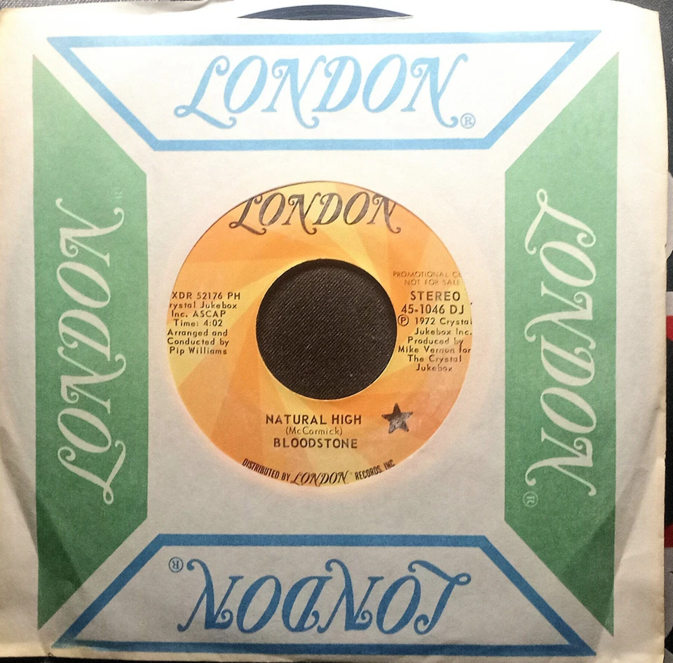 BLOODSTONE "Natural High" 45 RPM 7" 1972 R&B Mono / Stereo Promo NM Foto 1 de 1