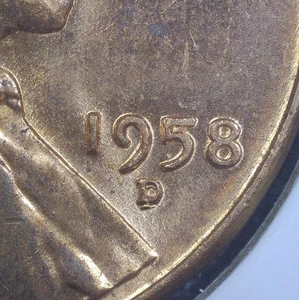 1958 D Lincoln Wheat Cent RPM-001 D/D/D South & Tilted - Picture 1 of 4
