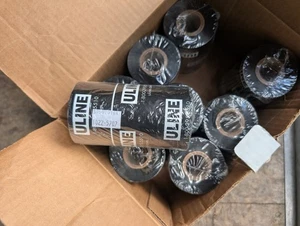 Lot of 10 Uline S-6258 Wax Thermal Transfer Ribbons 110mm x 300m (4.33" x 984') - Picture 1 of 3