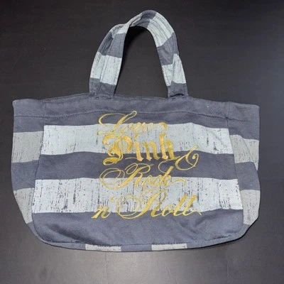 Vintage VS Pink "Rock N Roll" Fabric Tote Bag / Damaged - Image 1 of 4