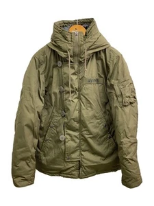 Avirex Military Jacket L Polyester Khk Plain 6172190 - Picture 1 of 5