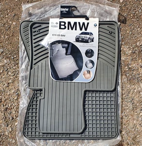 ⚠️LHD⚠️Genuine BMW E70 X5 All Weather Rubber Car Mat Front Only 8301822162 - Picture 1 of 6
