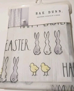 New Rae Dunn 6 Gauge Vinyl Shower Curtain Liner Easter 72” X 72” - Picture 1 of 11