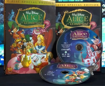 Disney's Alice In Wonderland Special UNAnniversary Ed DVD [USA R1, CIB Complete] - Image 1 of 4
