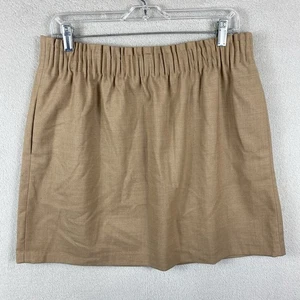J. Crew Sidewalk Skirt Women’s 12 Brown Wool Blend Pockets Lined Academia NWT - Picture 1 of 9