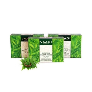 @ Vaadi Herbals Neem Patti Seife Reine Neemblätter 3 x 75g - Bild 1 von 6