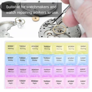 3x Plastic Watch Parts Storage Box Organizer Watchmaker Repairing Tools Storage - Picture 1 of 13