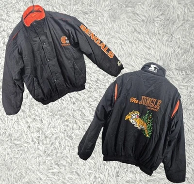 Cincinnati Bengals Starter Chaqueta Abrigo Para Hombre XL De Colección Años 80 90 Bordado Retro Foto 1 de 4