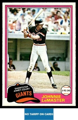 1981 O-Pee-Chee Johnnie LeMaster San Francisco Giants #84 - Image 1 of 2