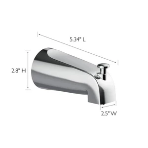 Design Haus Aufsteck Wannenumsteller Auslauf in Chrom poliert - Bild 1 von 3
