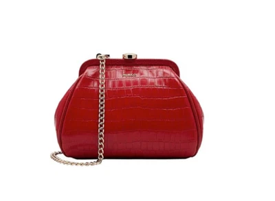 Bolso Bandolera MIMCO ZIGGY Rojo Croco Cadena Correa Opcional Nuevo con Etiquetas Precio de venta sugerido por el fabricante $349 Foto 1 de 4