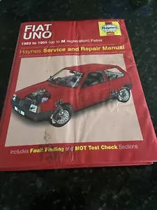 Haynes Manual No. 923. Fiat Uno. 1983 to 1995 (up to M Reg) - Petrol. - Picture 1 of 12