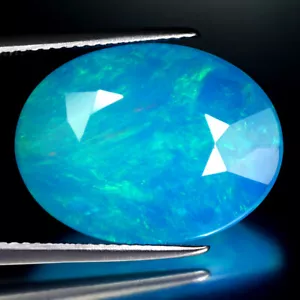8,15 ct groß aussehender ovaler (20 x 15 mm) erhitzter Äthiopien blauer Opal loser Edelstein - Bild 1 von 2