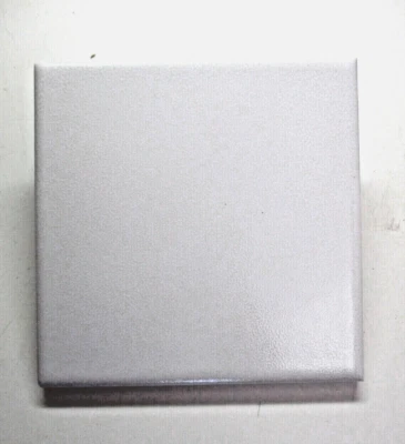 1 Tile Dal DalTile USA Tiny Dimples 4-1/4" Ceramic Gloss Off White Wall Vtg 1970 - Image 1 of 4