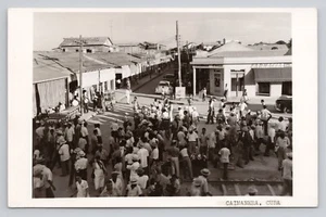 Postcard RPPC Caimanera Cuba Street View Vendors Store fronts Bacardi 1950s - Picture 1 of 2