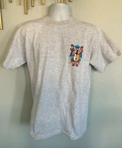 ELTON JOHN w/Billy Joel T-Shirt L 2001 POLYGRAM NEW US Tour CONCERT HEATHER GRAY - Picture 1 of 3