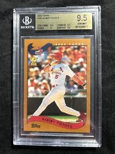 GEM MINT 2002 Topps Albert Pujols 160 Error Card BGS 9.5