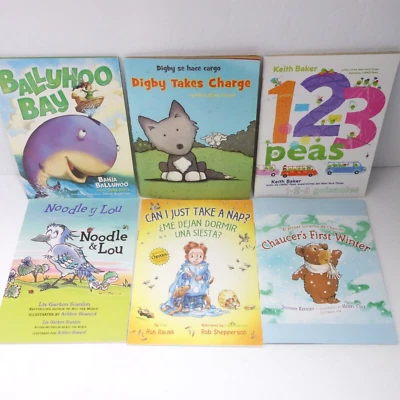 6 Spanish English Bilingual Kids Picture Book Lot libros ilustrados españoles - Image 1 of 4