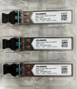 Lot of 3 HUAWEI 155M-1310nm-40KM-SM-ESFP 34060281 MXPD-033M SFP Optical Modul - Picture 1 of 2