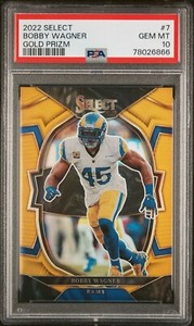 2022 Select Bobby Wagner Gold Prizm  9/10 PSA 10