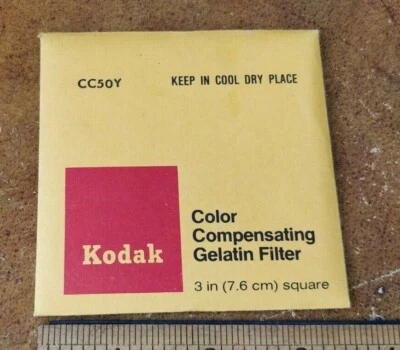 CC50Y Color Compensating Fliter 3" - 75mm Square Kodak  gelatin filter - Image 1 of 4