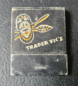 TRADER VIC'S, BEVERLY HILTON. BEVERLY HILLS TIKI RESTAURANT SOUVENIR MATCHBOOK - Picture 1 of 5
