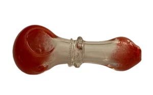Fancy Ring Glass Spoon Pipes w/ Arsenal Red Ends - Picture 1 of 3
