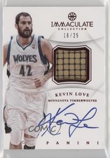 2012-13 Panini Immaculate Auto Patch Red /25 Kevin Love #AP-KL Patch Auto
